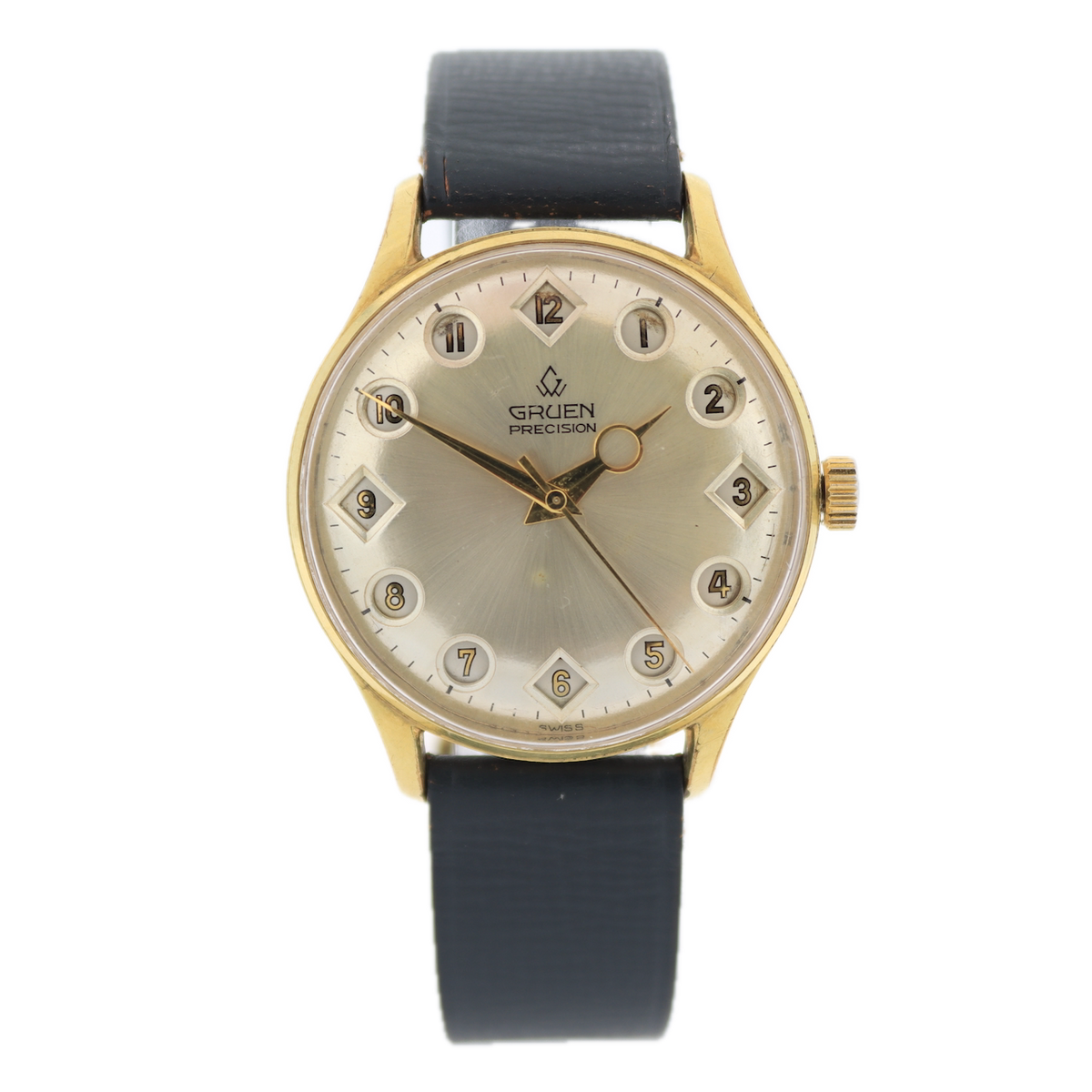 Vintage Gruen Airflight Jump Hour Dial Men's Mechanical Wristwatch