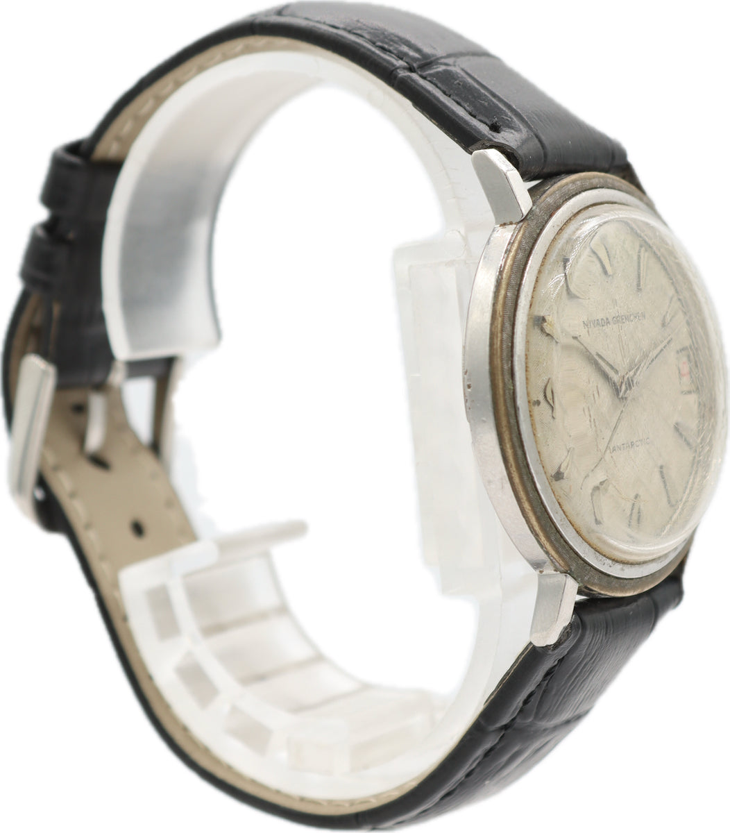 Vintage 34mm Nivada Grenchen 8955 Antarctic Men's Automatic