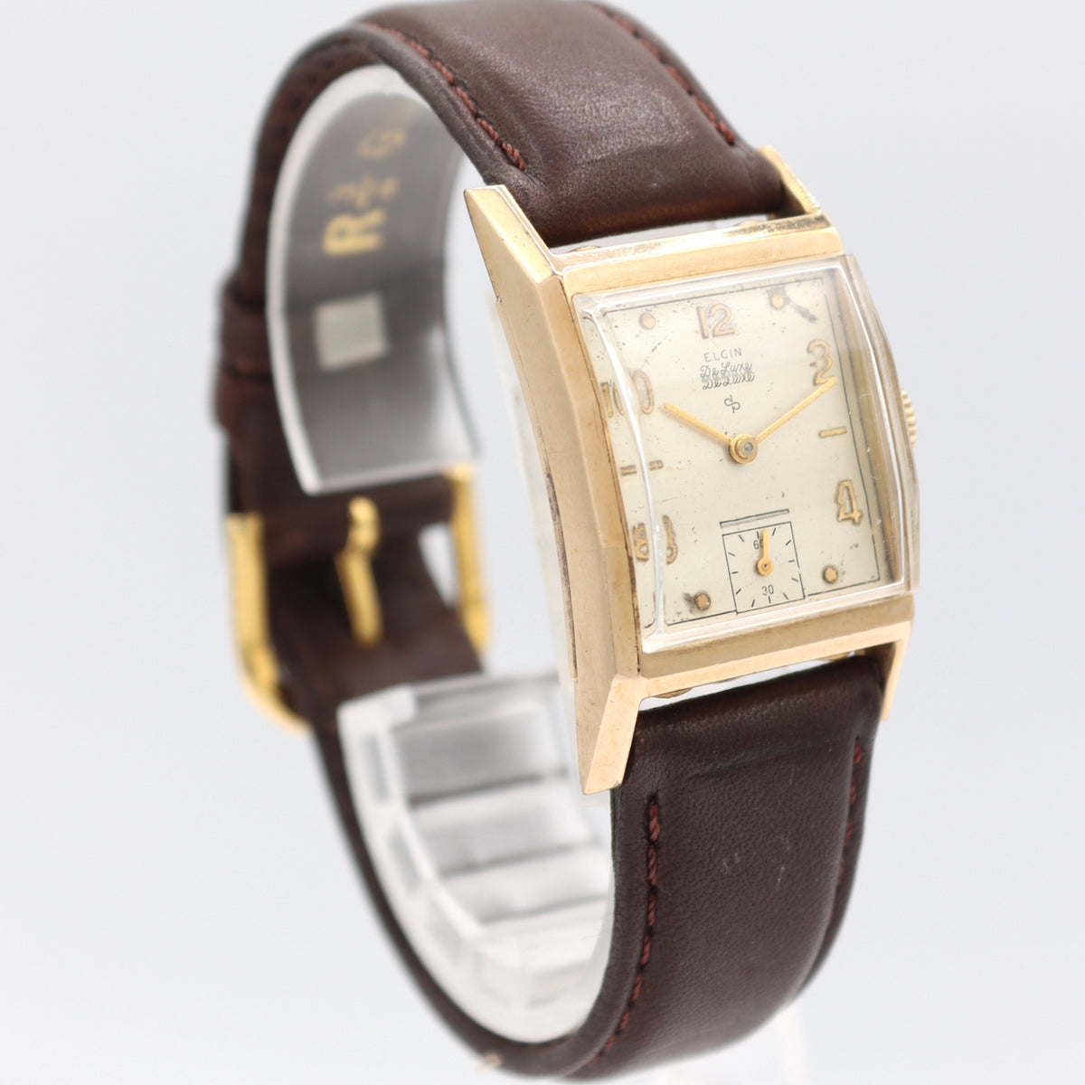 Vintage Elgin 5514 De Luxe Men's Mechanical Wristwatch 624 USA 10k