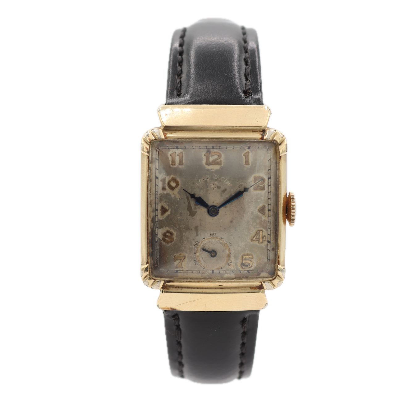 Vintage Lord Elgin Square Men's Mechanical Wristwatch 559 USA 14k