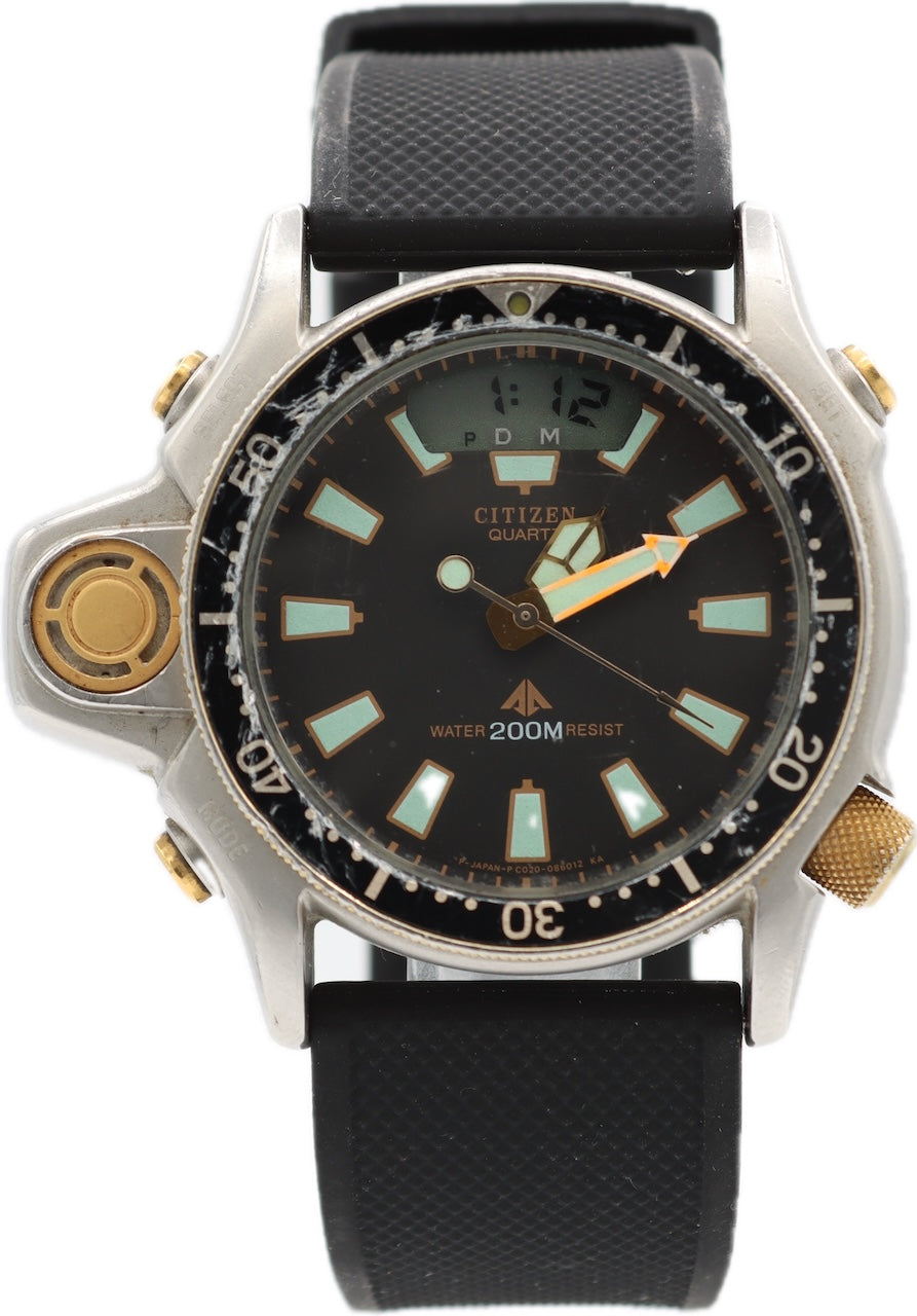 Vintage 50mm Citizen C023-088069 Aqualand Men's Quartz Wristwatch