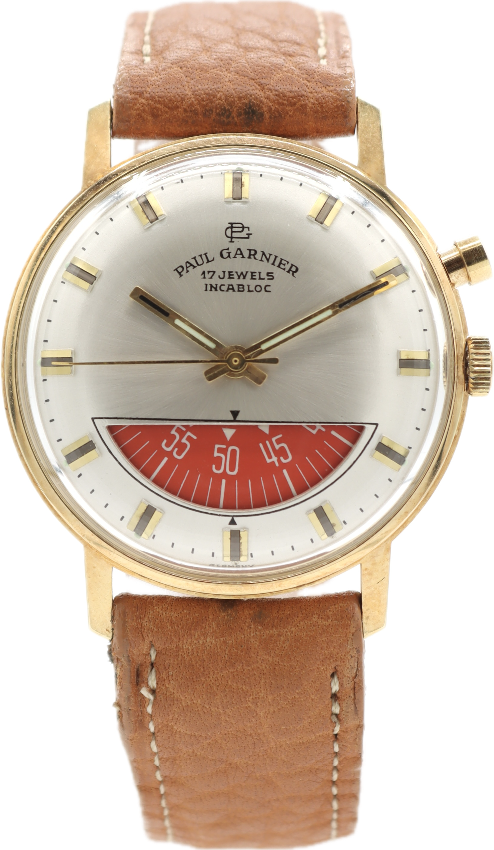 VINTAGE PAUL GARNIER LADIES 21 JEWEL WATCH ROUND WITH BLUE FACE AND SPEIDEL 10KT F】 #TBT A True Unicorn In The Vintage Watch Collecting World main image 4