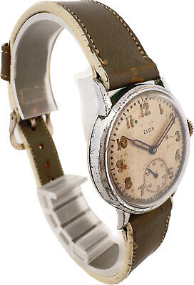 Vintage Elgin Military 15 Jewel Men's Mechanical Wristwatch 554 USA w –  thewatchpreserve