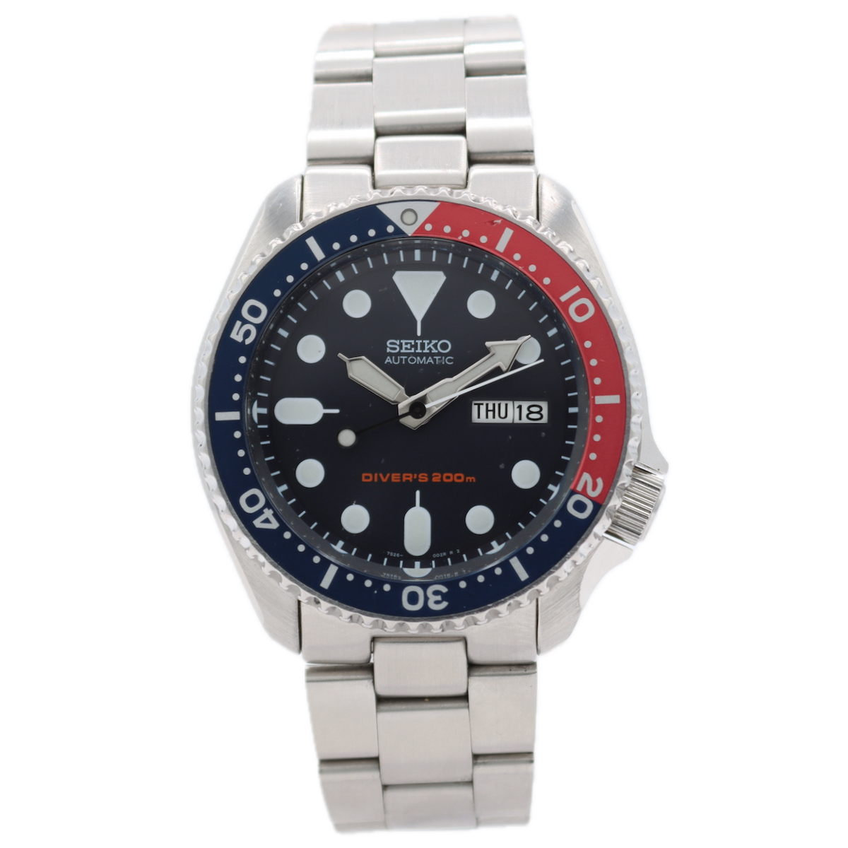 Vintage 42mm Seiko 7526-0020 Pepsi Diver 200M Men's Automatic