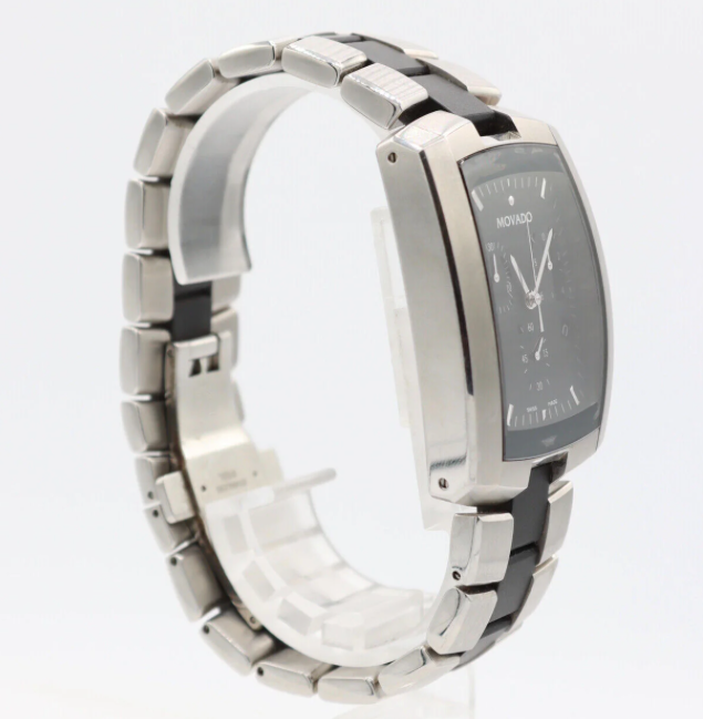 みこてぃん MOVADO Vizio Stainless Steel Black Dial Men's Watch 84-C2-1891