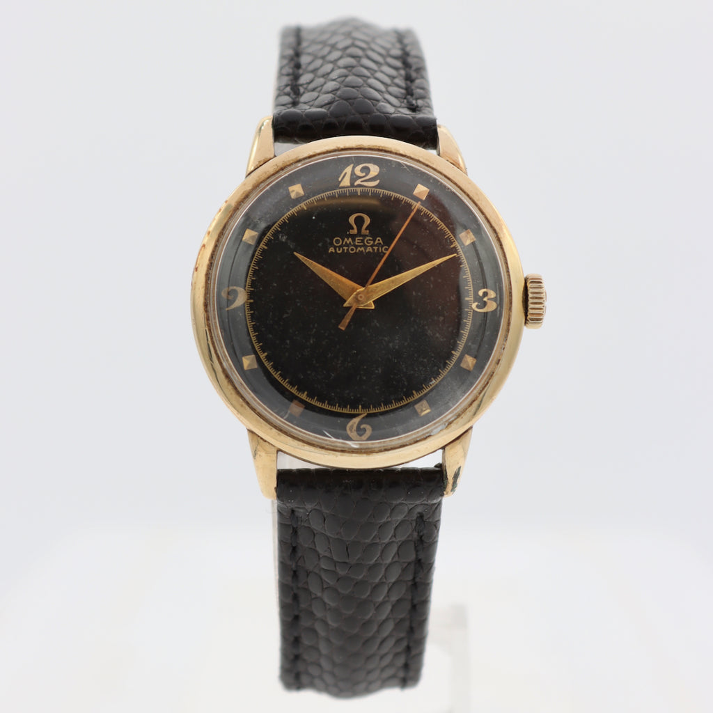 Vintage 32mm Omega G6213 Men's Bumper Automatic Wristwatch 351 Swiss 14k GF