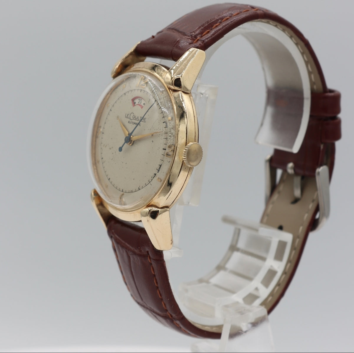 Vintage 34mm LeCoultre Power Reserve Men's Bumper Automatic