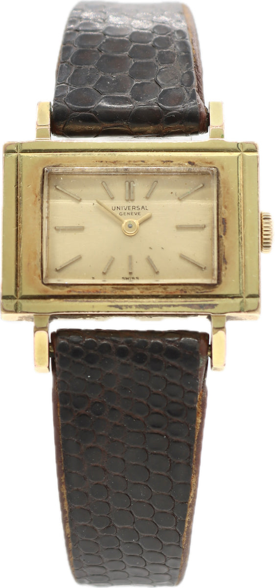 Vintage 26mm Universal Geneve 2344657 Square Ladies Wristwatch 08