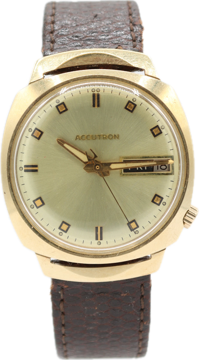 Vintage 1969 Accutron Open Lug Men's Tuning Fork Wristwatch