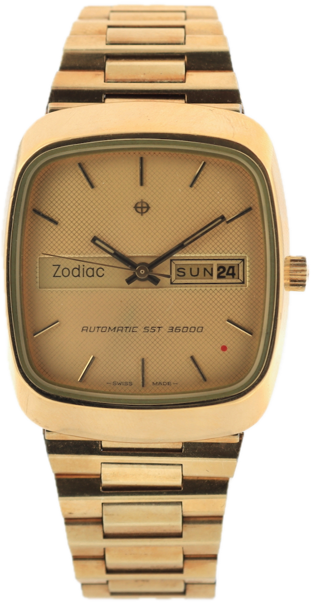 Vintage Zodiac 863 988 SST 36000 Red Dot Jumbo Men's Automatic