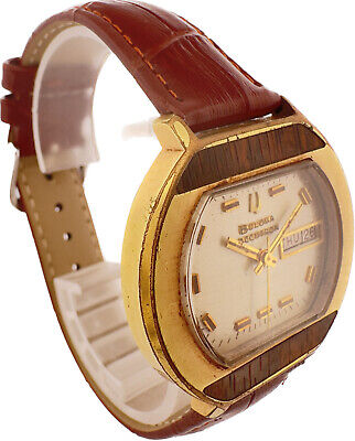 Vintage 1973 Accutron Woody Men's Tuning Fork Wristwatch