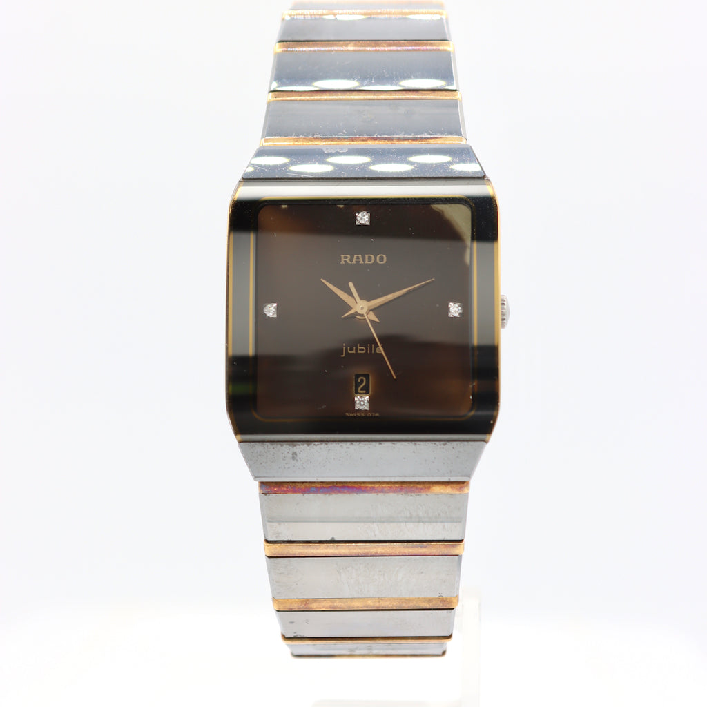 Vintage Rado 129.0266.3 Jubilé Anatom Men's Quartz Wristwatch Steel & Gold