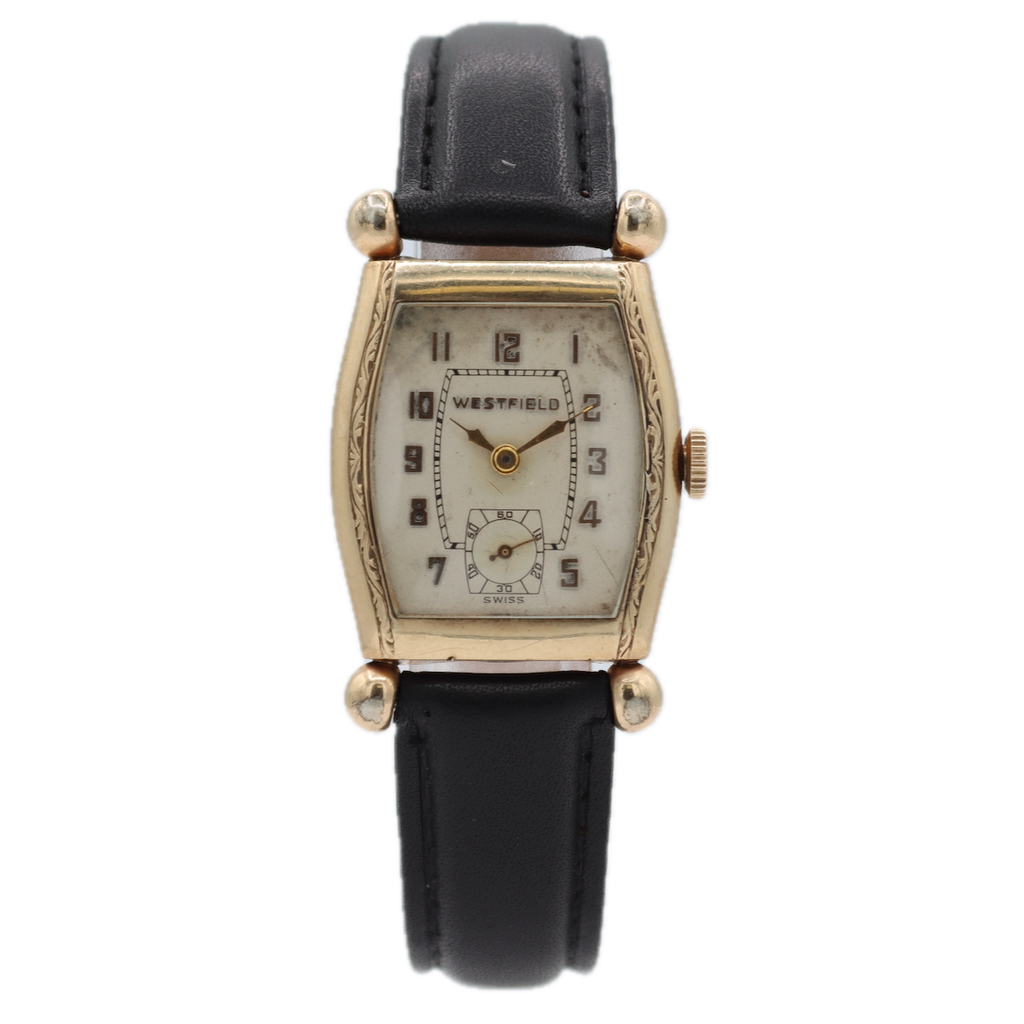 Vintage 25mm Westfield Air King Men's Mechanical Wristwatch 10ZC Swiss Two Tone