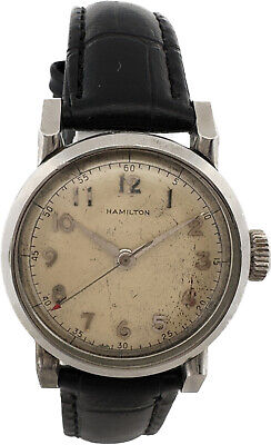 Vintage Hamilton Steeldon 18 Jewel Men Mechanical Wristwatch 748 Stainless Steel