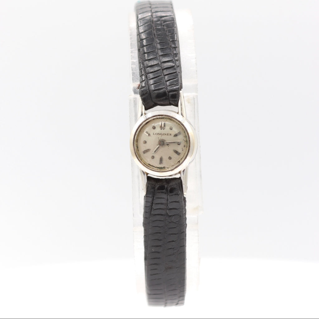 Vintage 13mm Longines Petite Back Wind Ladies Mechanical Wristwatch 18k Gold