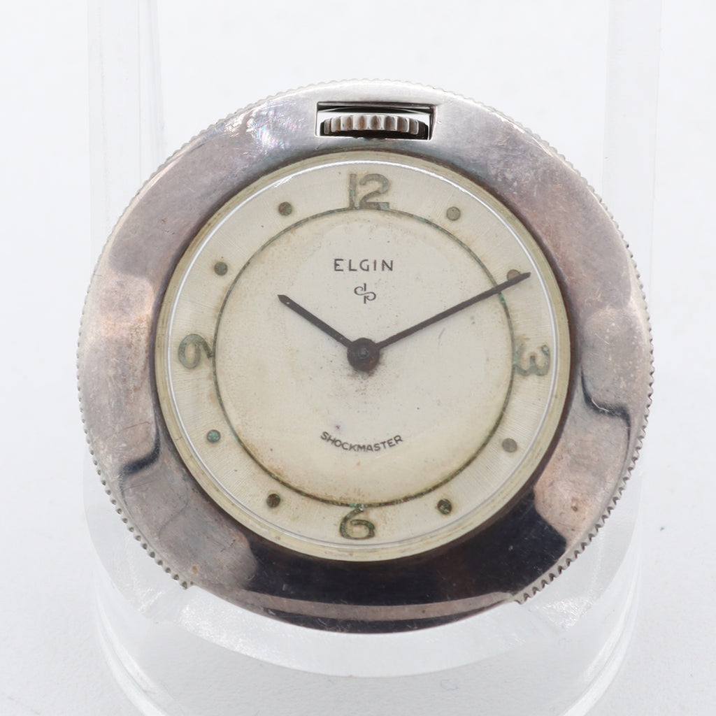 Vintage 8/0s 1951 Elgin St. Christopher Coin Case 17J Pocket Watch 642 Sterling