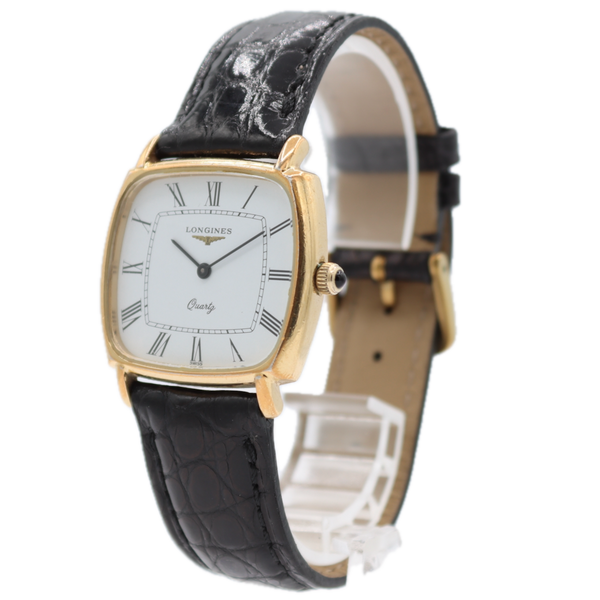 Vintage 1980 Longines MA9282-0960 Roman Men's Quartz Wristwatch Swiss Gold Tone