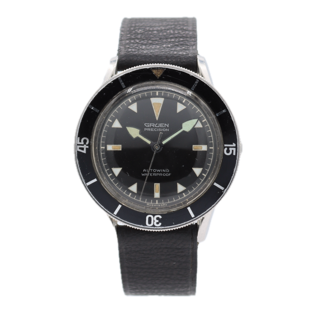 Vintage 39mm Gruen 165 Ocean Chief Men's Automatic Wristwatch 560 RSS Steel