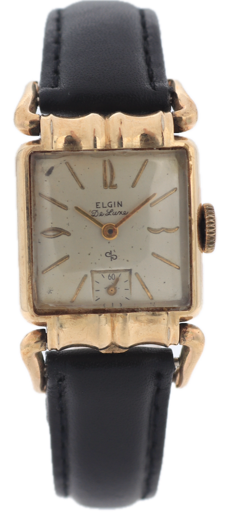 Vintage Elgin 5524 Deluxe Men's Mechanical Wristwatch 672 USA 10k Gold Filled