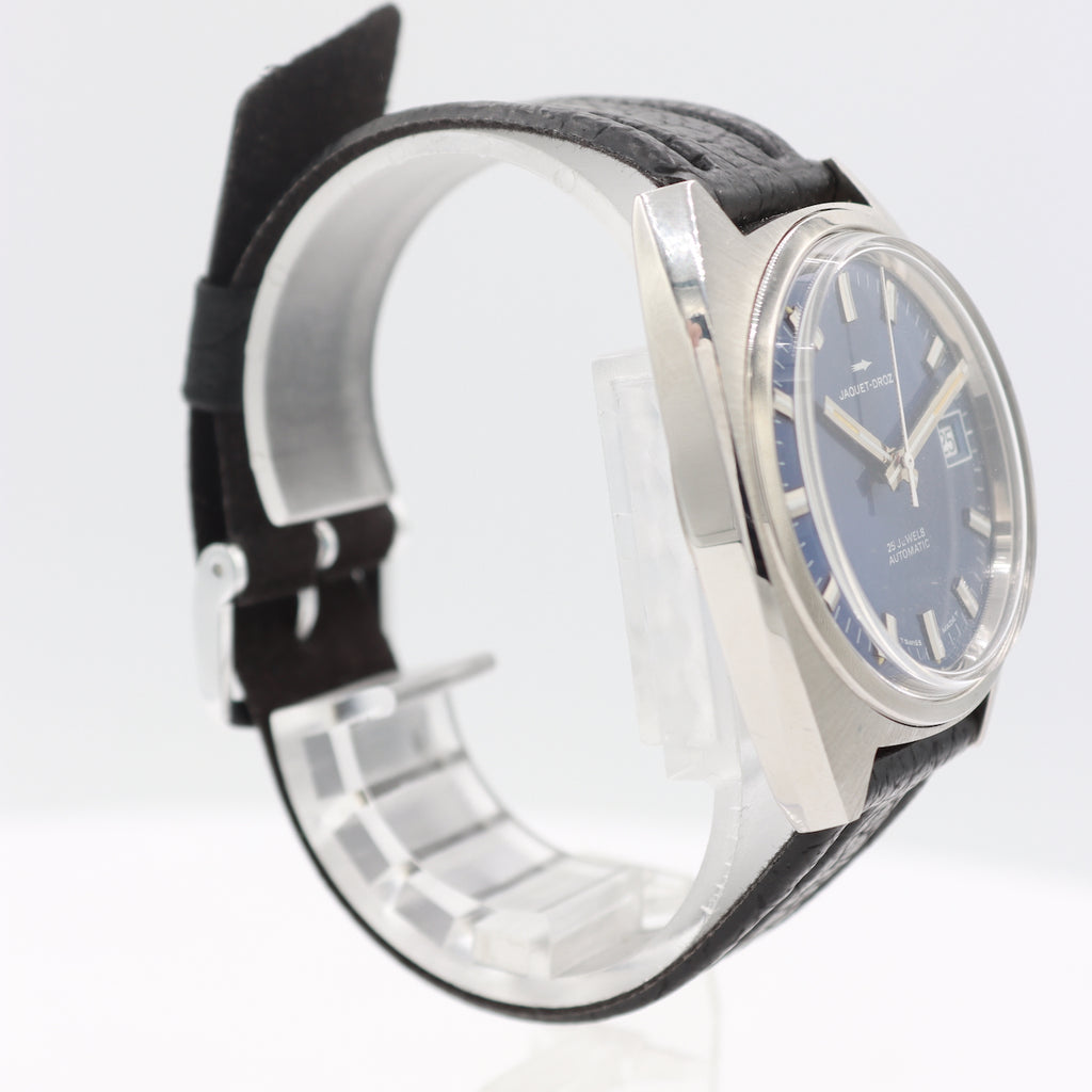 Vintage Jaquet-Droz JD 1366 Blue Sunburst Men's Automatic