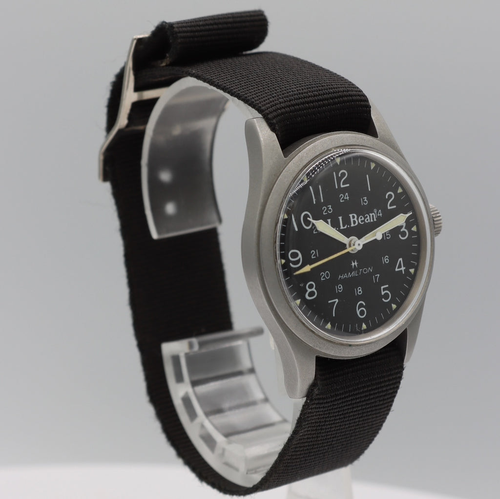 Vintage 33mm Hamilton 9219 Khaki L.L. Bean Men's Mechanical