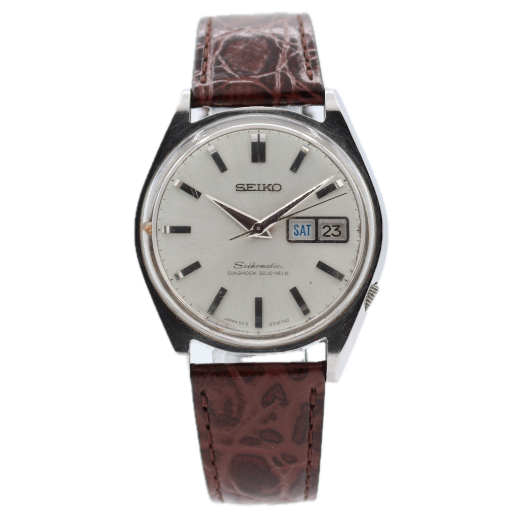 Vintage Seiko 6218-8950 Seikomatic "Weekdater" Men's Automatic Wristwatch Steel