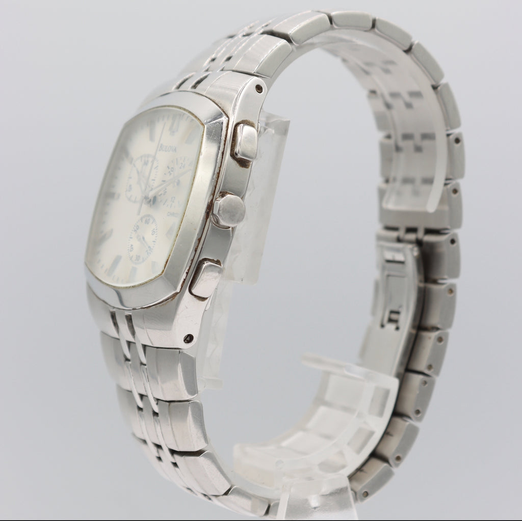 38mm Bulova C864029 Chronograph Men's Quartz Wristwatch Stainless