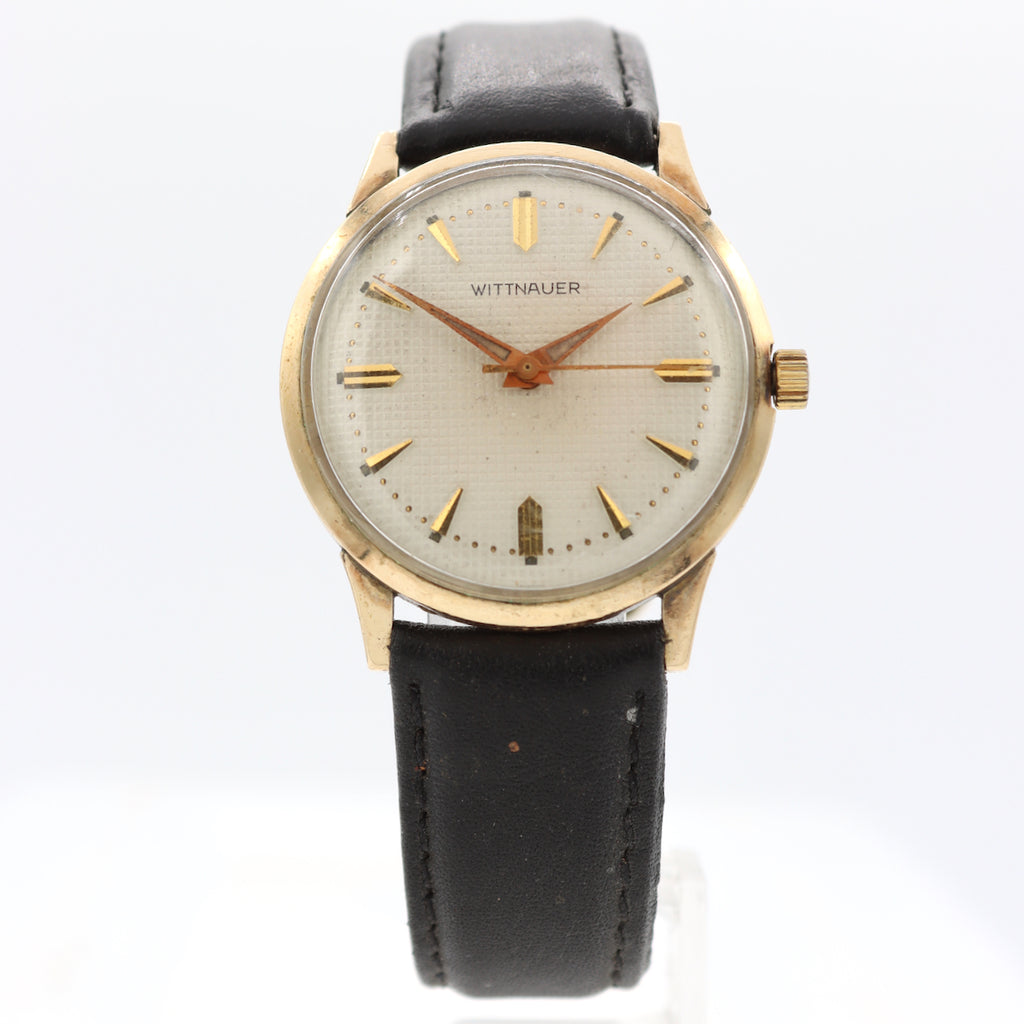 Vintage 33mm Wittnauer Honeycomb Dial Men's Mechanical Wristwatch 11WSG 10k GF