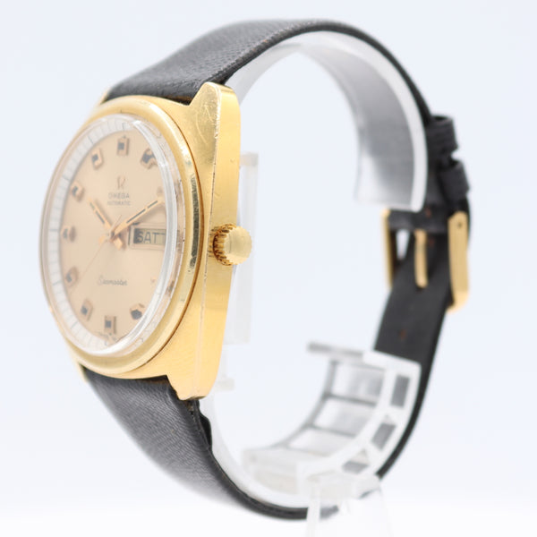1970 Omega 166.064 Seamaster Men's Automatic Wristwatch 752 Swiss Gold Plated