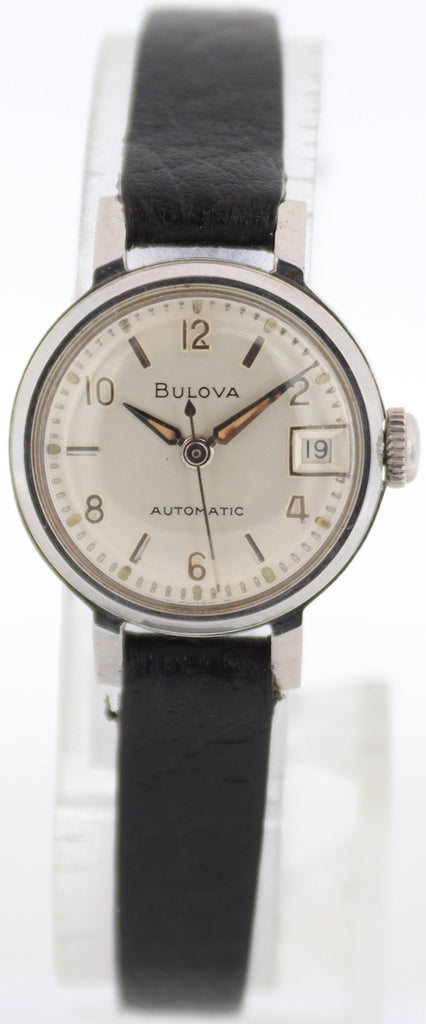 Vintage 1967 Bulova 2458 Date Ladies Automatic Wristwatch 7BEACD Swiss Steel