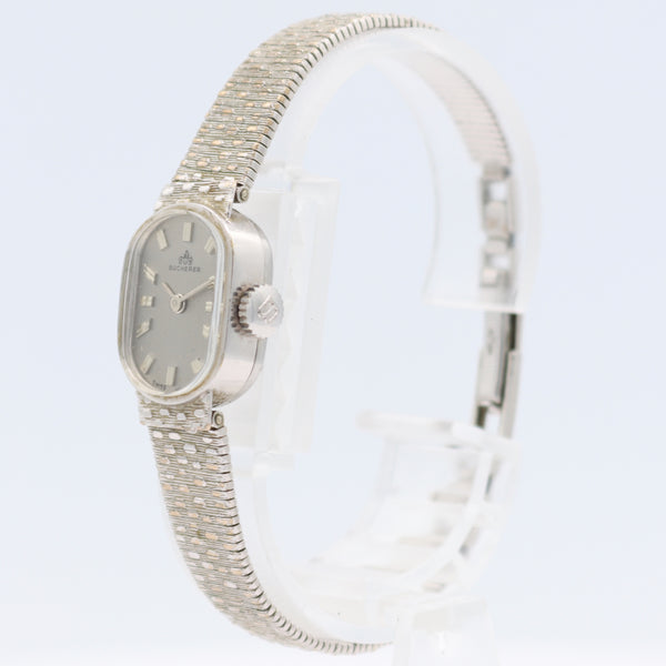 Vintage 14mm Bucherer 52492 Ladies Mechanical Wristwatch Swiss Made Running