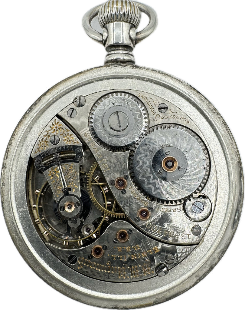 Antique Elgin pocket watch 18s 7j top model 4