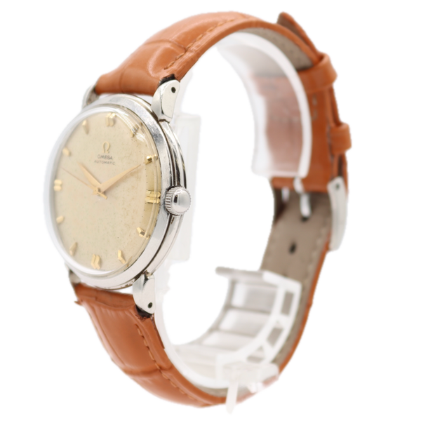Vintage 35mm 1955 Omega 2446-1 Bumper Men's Automatic Wristwatch Steel Classic