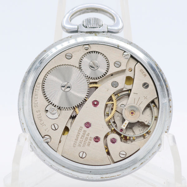 Antique 49mm Waltham 17 Jewel Mechanical Pocket Watch 6431 Nickel Swiss