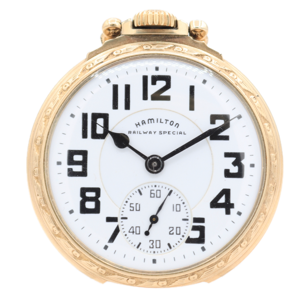 Antique 18s 1946 Hamilton Railway Special 21 Jewel Railroad Pocket Watch 992B