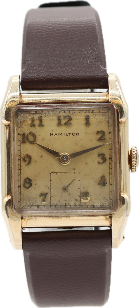 Vintage Hamilton Lambert Men's Mechanical Wristwatch 747 USA 10k Gold Filled