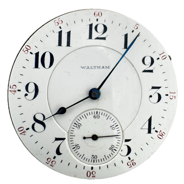 Antique 18s 1901 Waltham 19j Mechanical Pocket Watch Movement Crescent St. USA