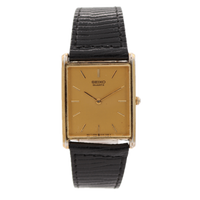 Vintage 25mm Seiko 5Y30-5088R Tank Style Men's Quartz Wristwatch Japan Steel