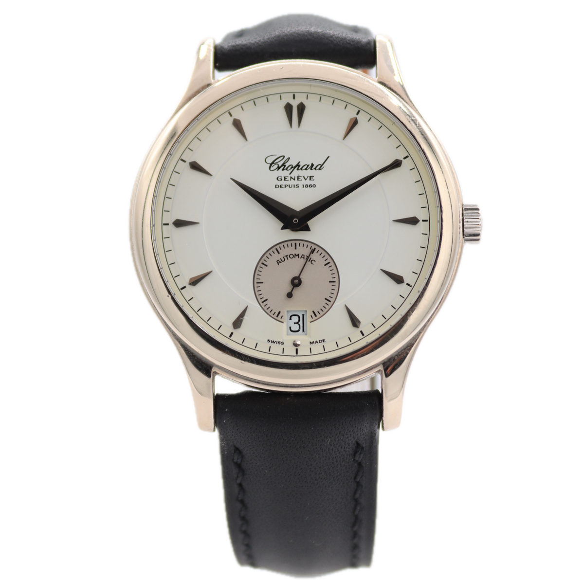 Chopard 161860-1001 L.U.C Men's Micro Rotor Wristwatch 18k White Gold ...