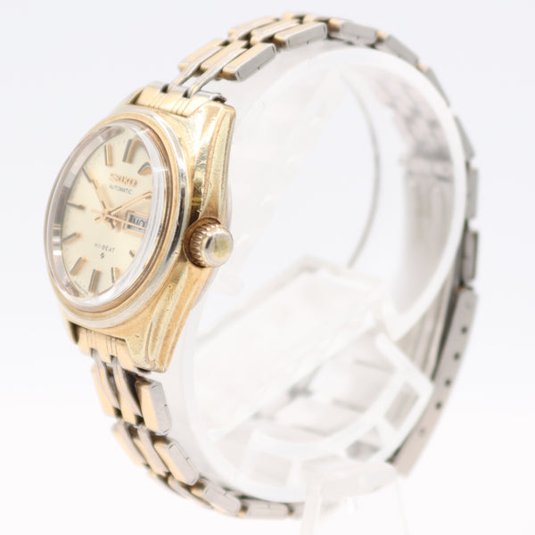 24.5mm Seiko 2076-0039T Hi-Beat Ladies Automatic Wristwatch Japan Gold Tone