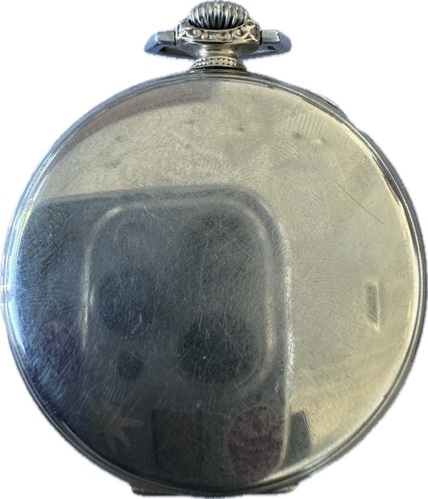 Antique 12s 1907 Elgin Multicolor Mechanical Pocket Watch 344 14k White GF