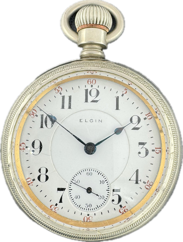 Antique 18 Size Elgin Swing Out 21 Jewel Railroad Pocket Watch 349