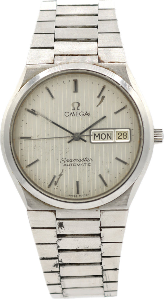 Vintage 35mm Omega Seamaster Men's Automatic Wristwatch 1020 Steel w Bracelet