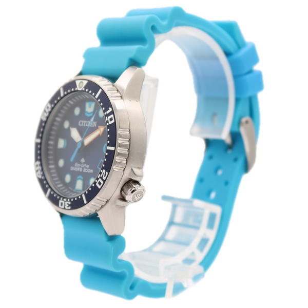 36.5mm Citizen E168-0029J02 Promaster Unisex Quartz Wristwatch Steel Diver's