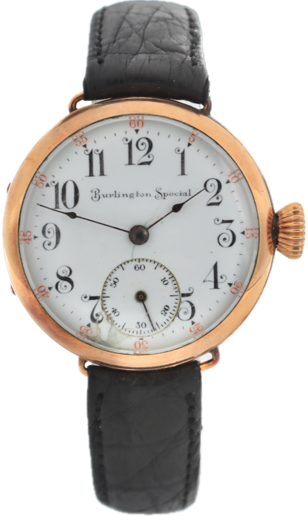 Vintage Burlington Special Wire Lug Men's Mechanical Wristwatch 37 10k GF