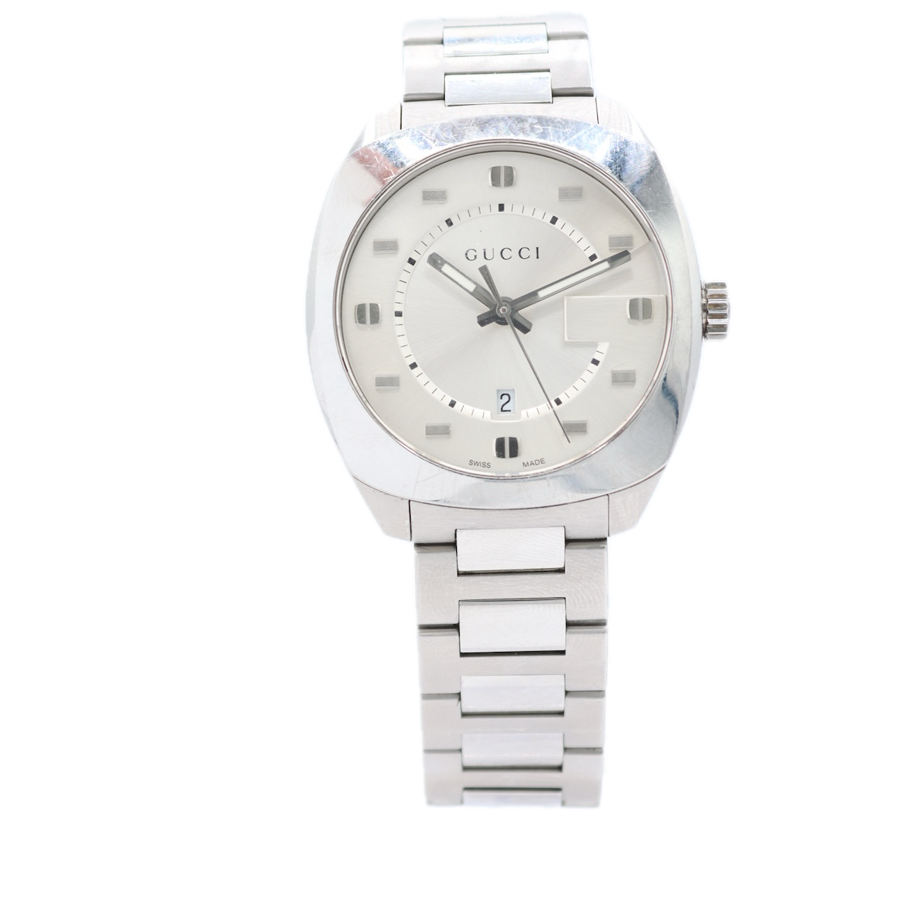 40mm Gucci 142.3 Timeless Men's Quartz Wristwatch Swiss Stainless