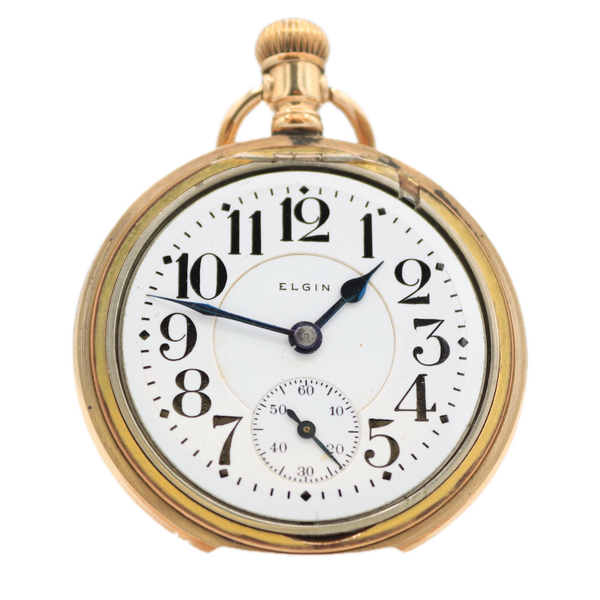 Antique 16s Elgin B.W. Raymond 19 Jewel Mechanical Pocket Watch 455 20 Year GF