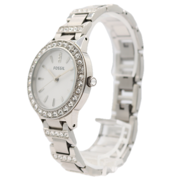34mm Fossil ES2362 Jesse Three-Hand Ladies Quartz Wristwatch Crystal Accents