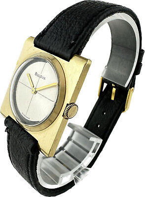 Vintage Bulova President D 17 Jewel Men's Mechanical Wristwatch 6CL Square