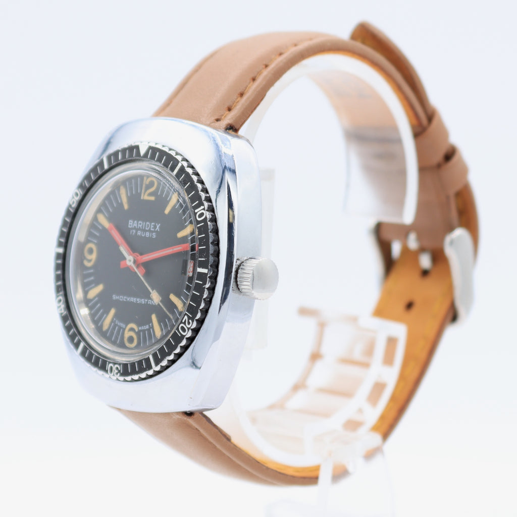 Vintage 37mm Baridex Skin Diver Men's Mechanical Wristwatch 8800